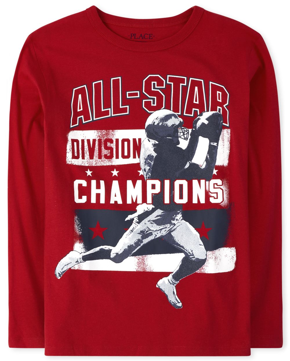 

s Boys All Star Football Graphic Tee - Red T-Shirt - The Children's Place