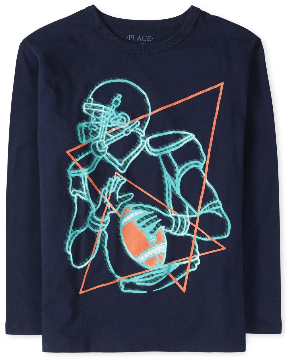 

Boys Boys Football Graphic Tee - Blue T-Shirt - The Children's Place
