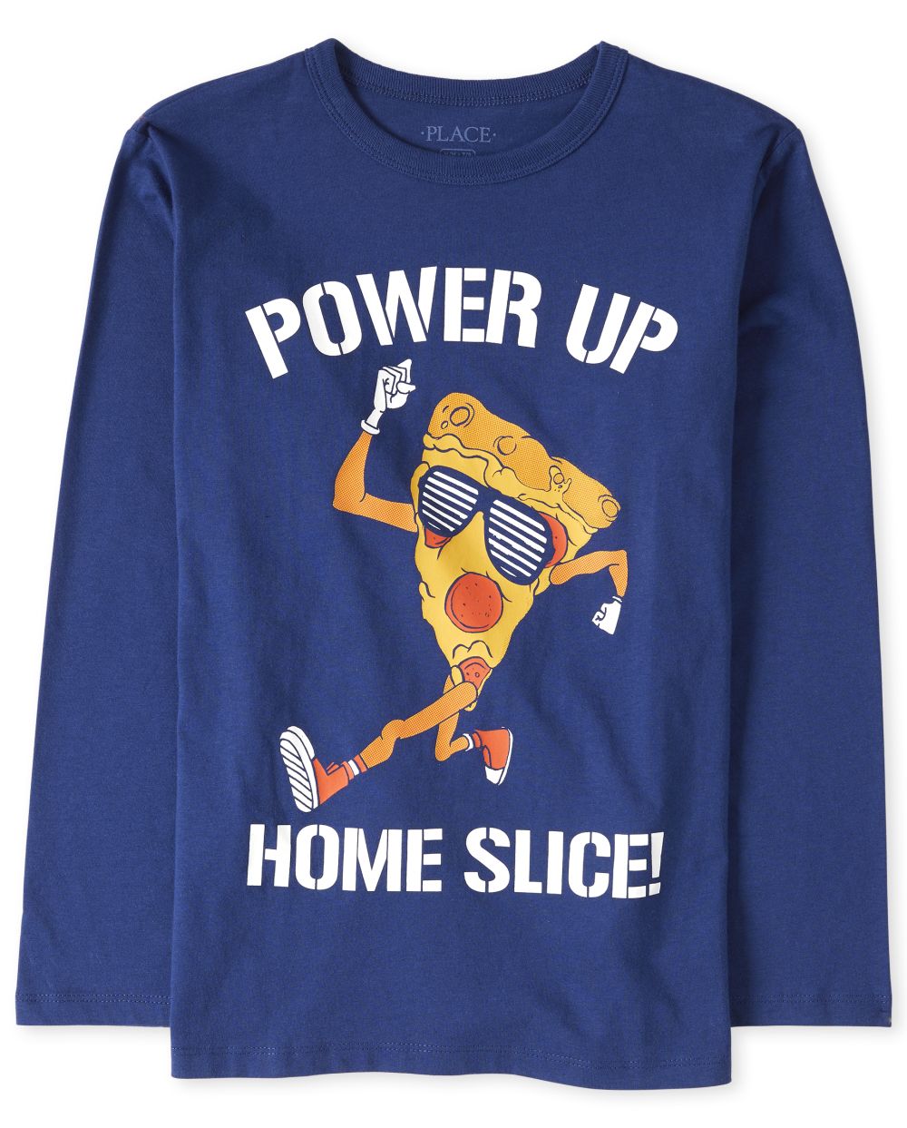 

s Boys Pizza Graphic Tee - Blue T-Shirt - The Children's Place