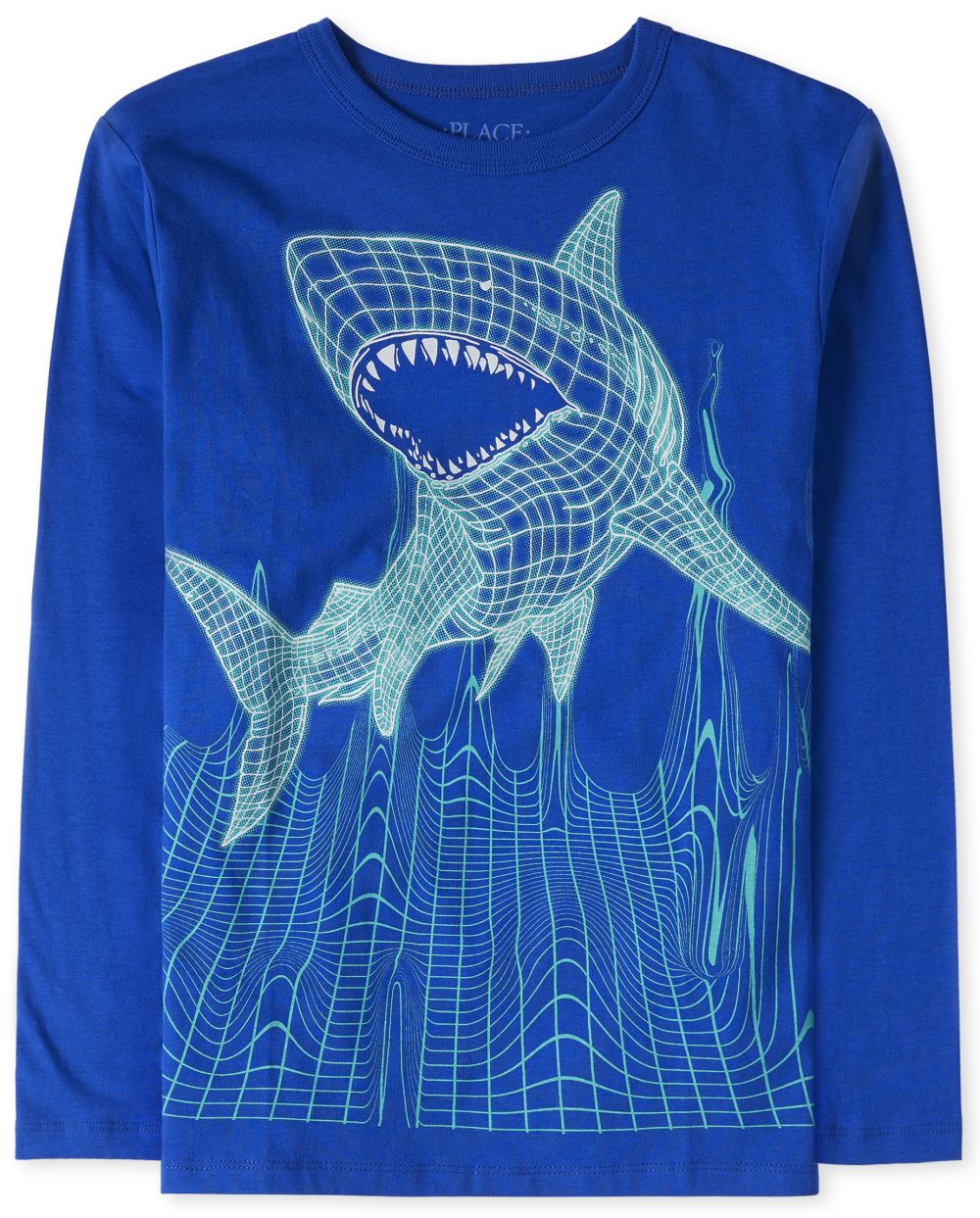 

s Boys Shark Graphic Tee - Blue T-Shirt - The Children's Place