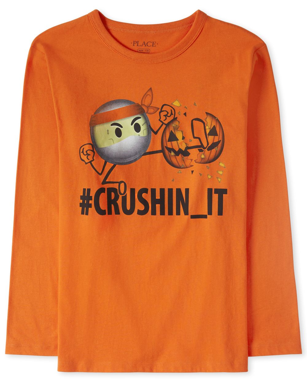 

s Boys Halloween Ninja Graphic Tee - Orange T-Shirt - The Children's Place