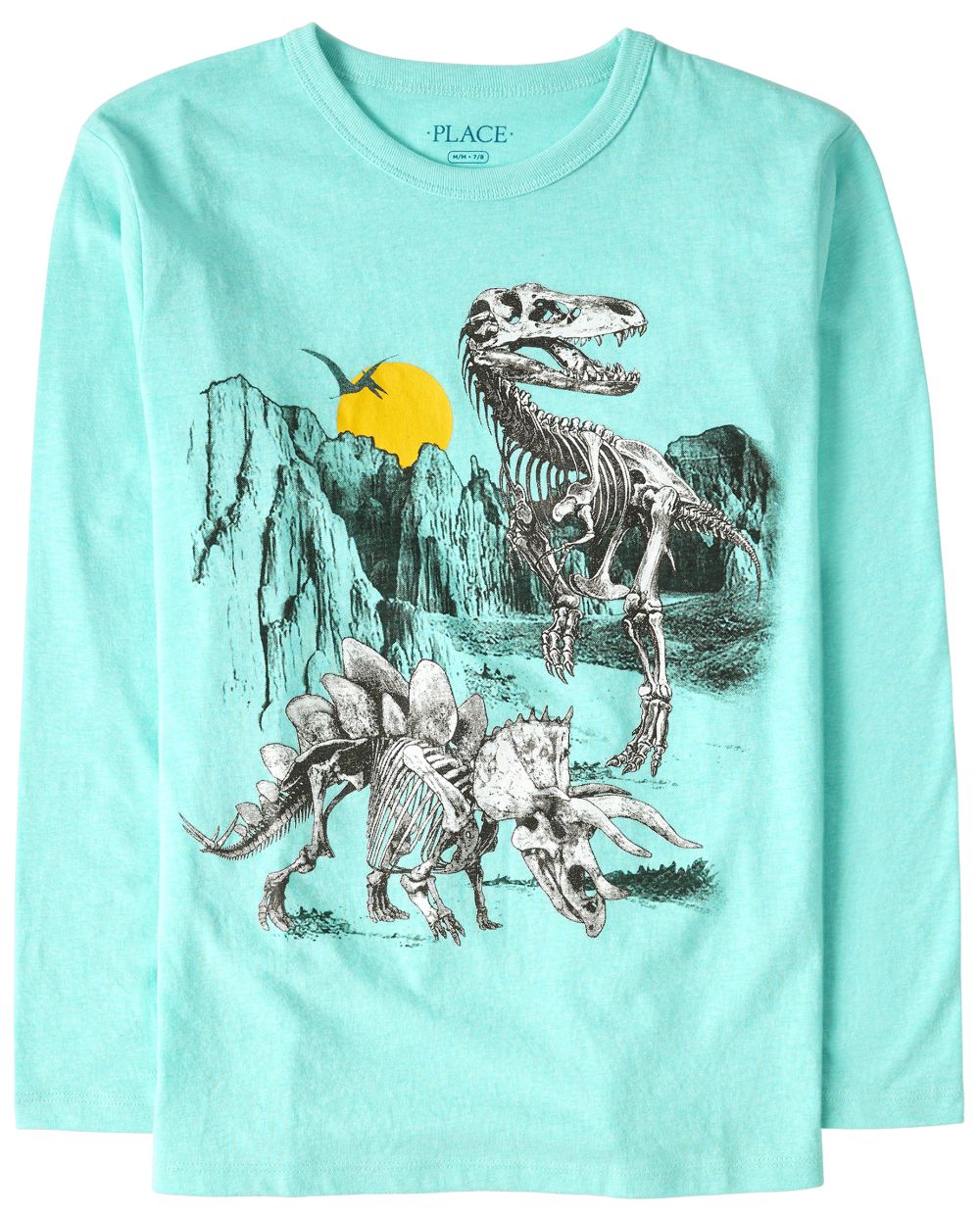 

s Boys Dino Skeletons Graphic Tee - Blue T-Shirt - The Children's Place