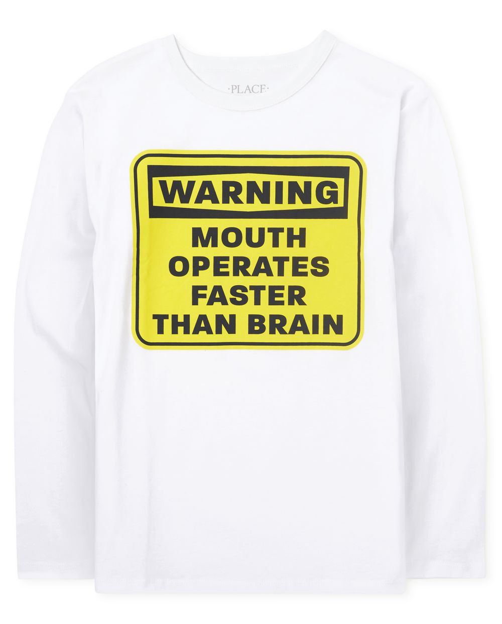 

Boys Boys Warning Graphic Tee - White T-Shirt - The Children's Place
