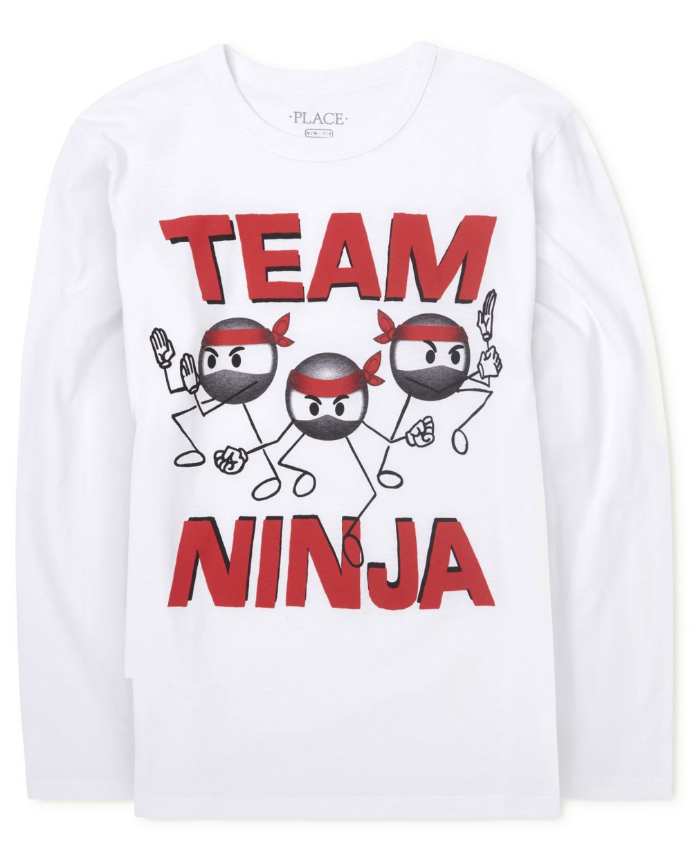 

s Boys Team Ninja Graphic Tee - White T-Shirt - The Children's Place