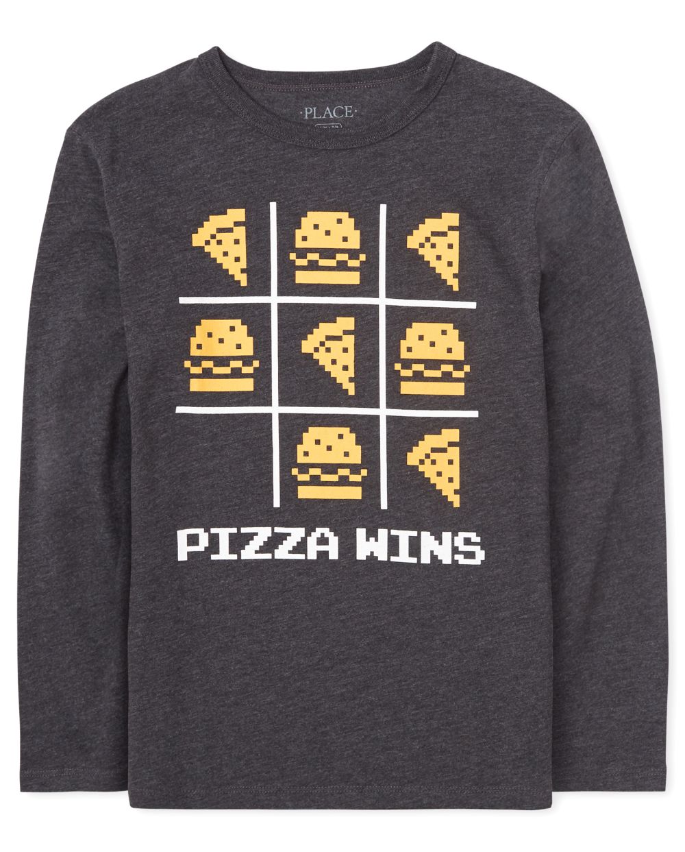 

s Boys Pizza Wins Graphic Tee - Black T-Shirt - The Children's Place