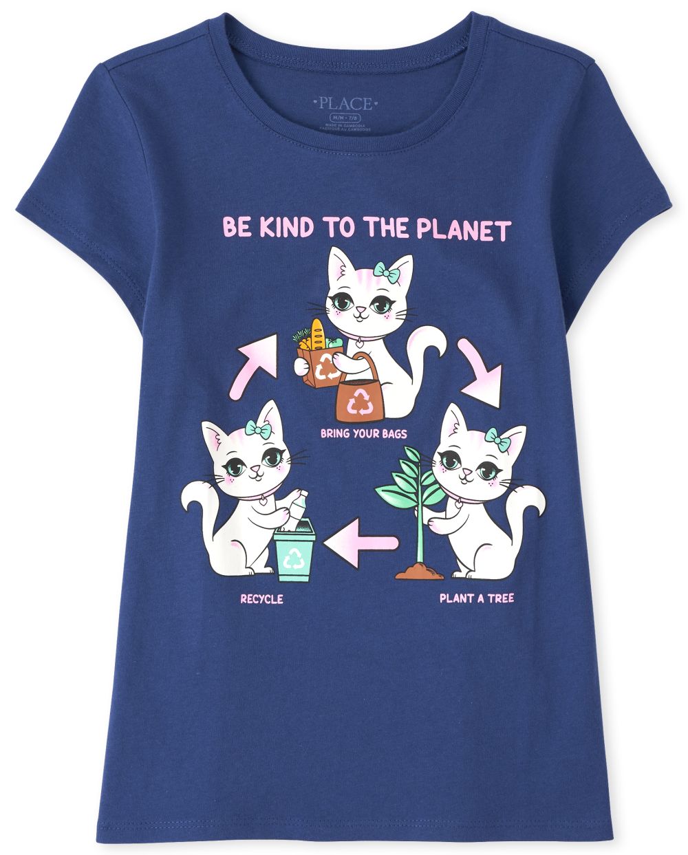 

s Glitter Cat Graphic Tee - Blue T-Shirt - The Children's Place