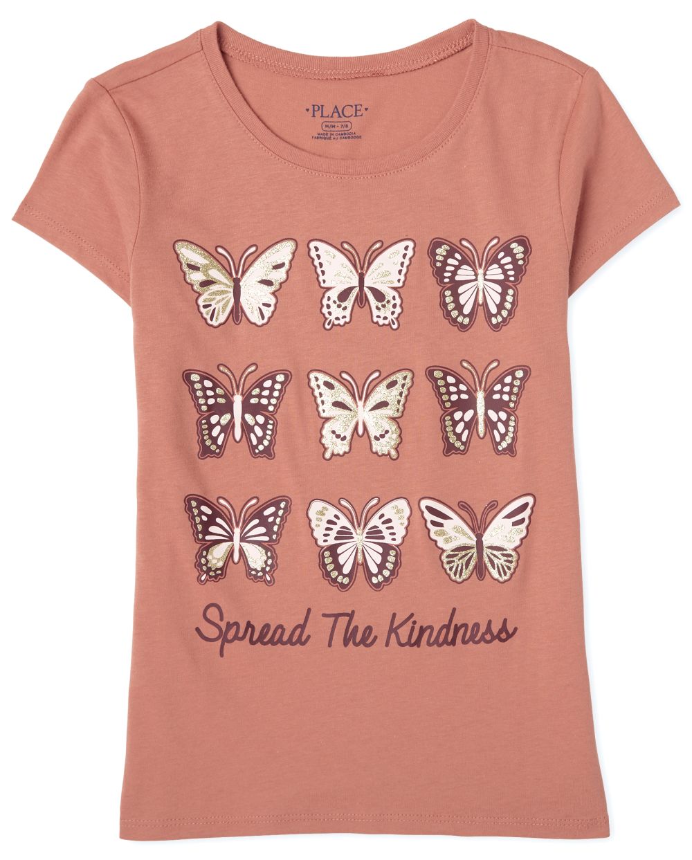 

s Butterfly Kindness Graphic Tee - Red T-Shirt - The Children's Place