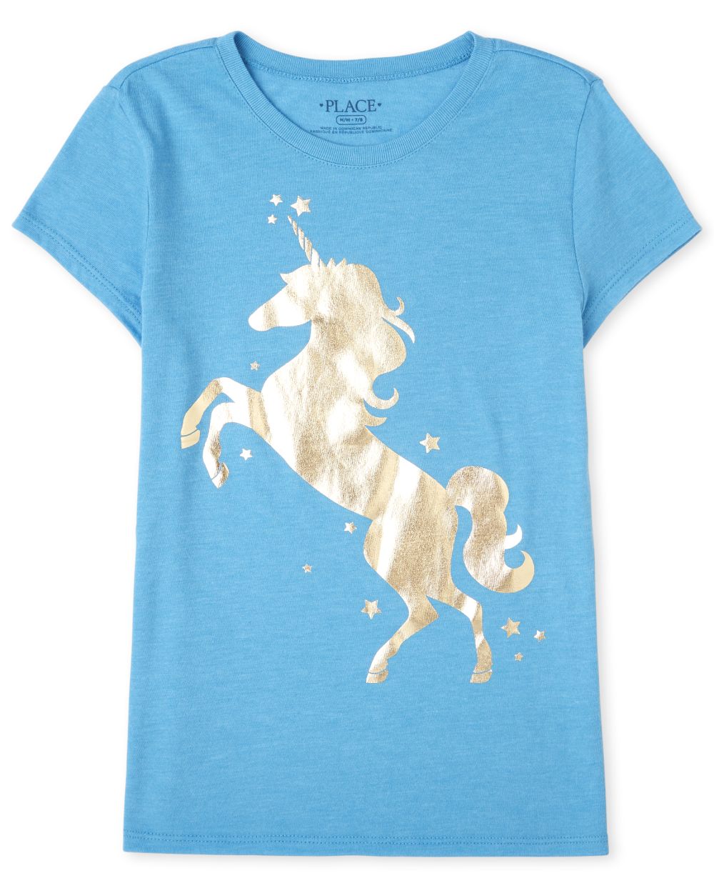 

s Foil Unicorn Graphic Tee - Blue T-Shirt - The Children's Place