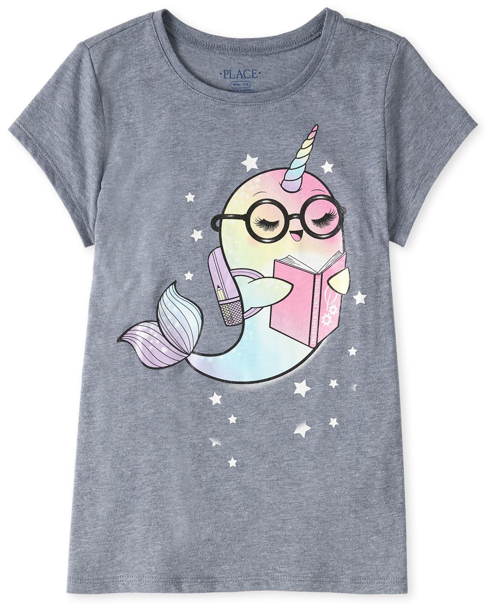 

s Reading Narwhal Graphic Tee - Gray T-Shirt - The Children's Place