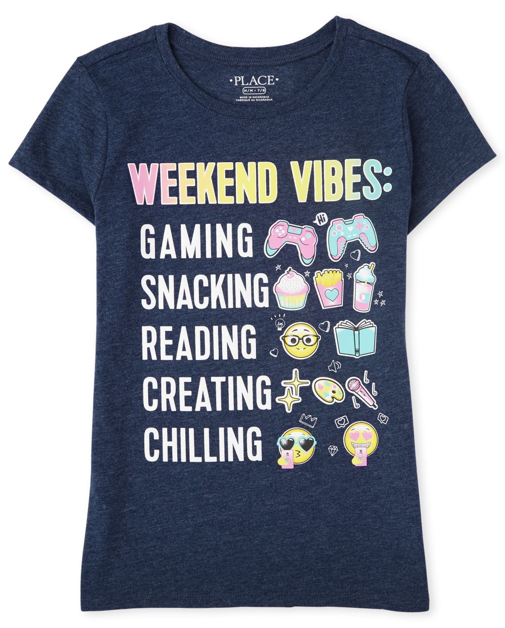 

s Weekend Vibes Graphic Tee - Blue T-Shirt - The Children's Place