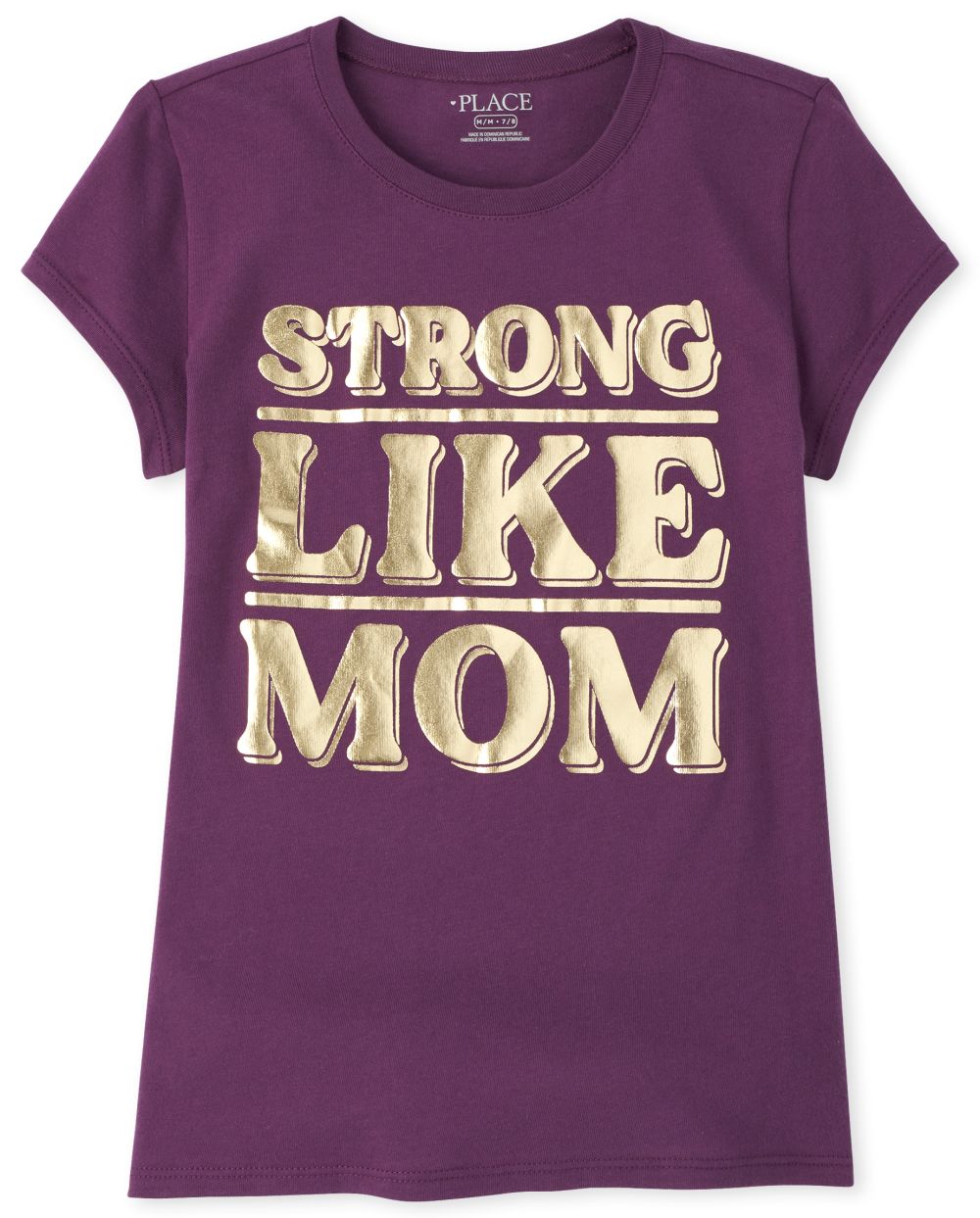 

s Foil Strong Like Mom Graphic Tee - Purple T-Shirt - The Children's Place
