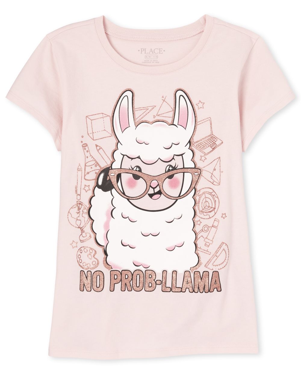 

Girls No Prob-Llama Graphic Tee - Pink T-Shirt - The Children's Place