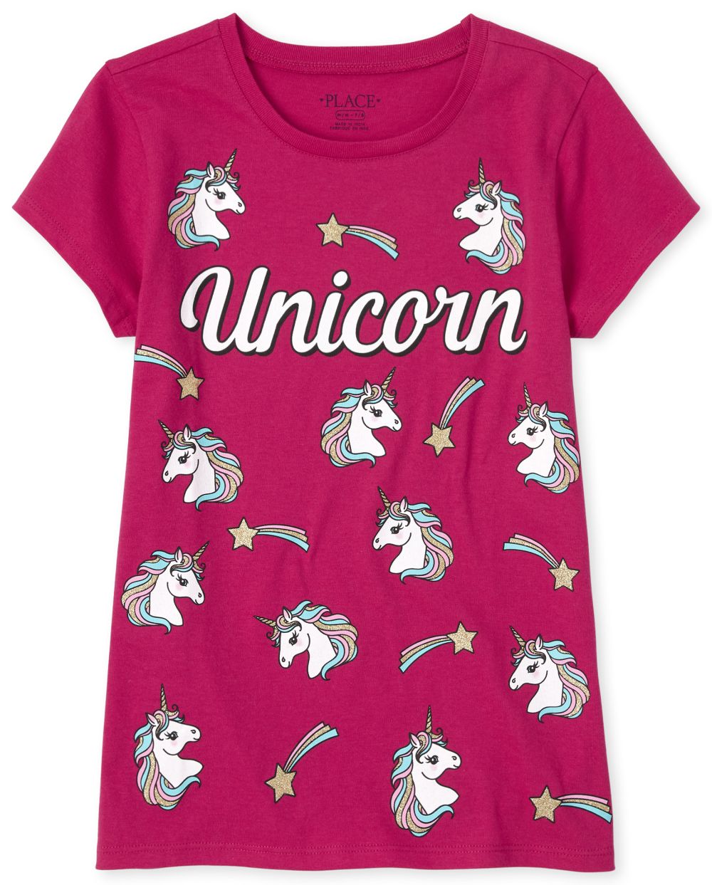 

Girls Unicorn Star Graphic Tee - Pink T-Shirt - The Children's Place