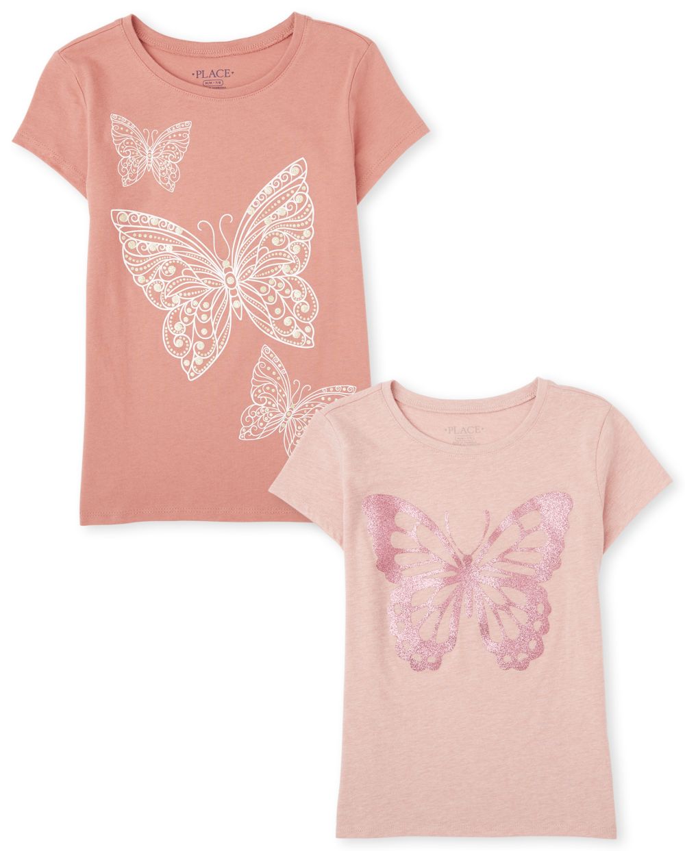 s Butterfly Graphic Tee 2-Pack - Multi T-Shirt - The Children's Place