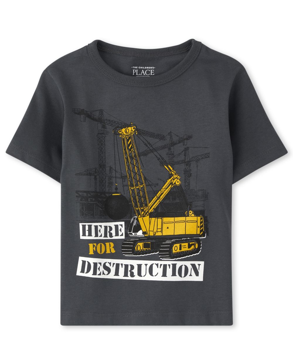 

s Baby And Toddler Boys Destruction Graphic Tee - Gray T-Shirt - The Children's Place