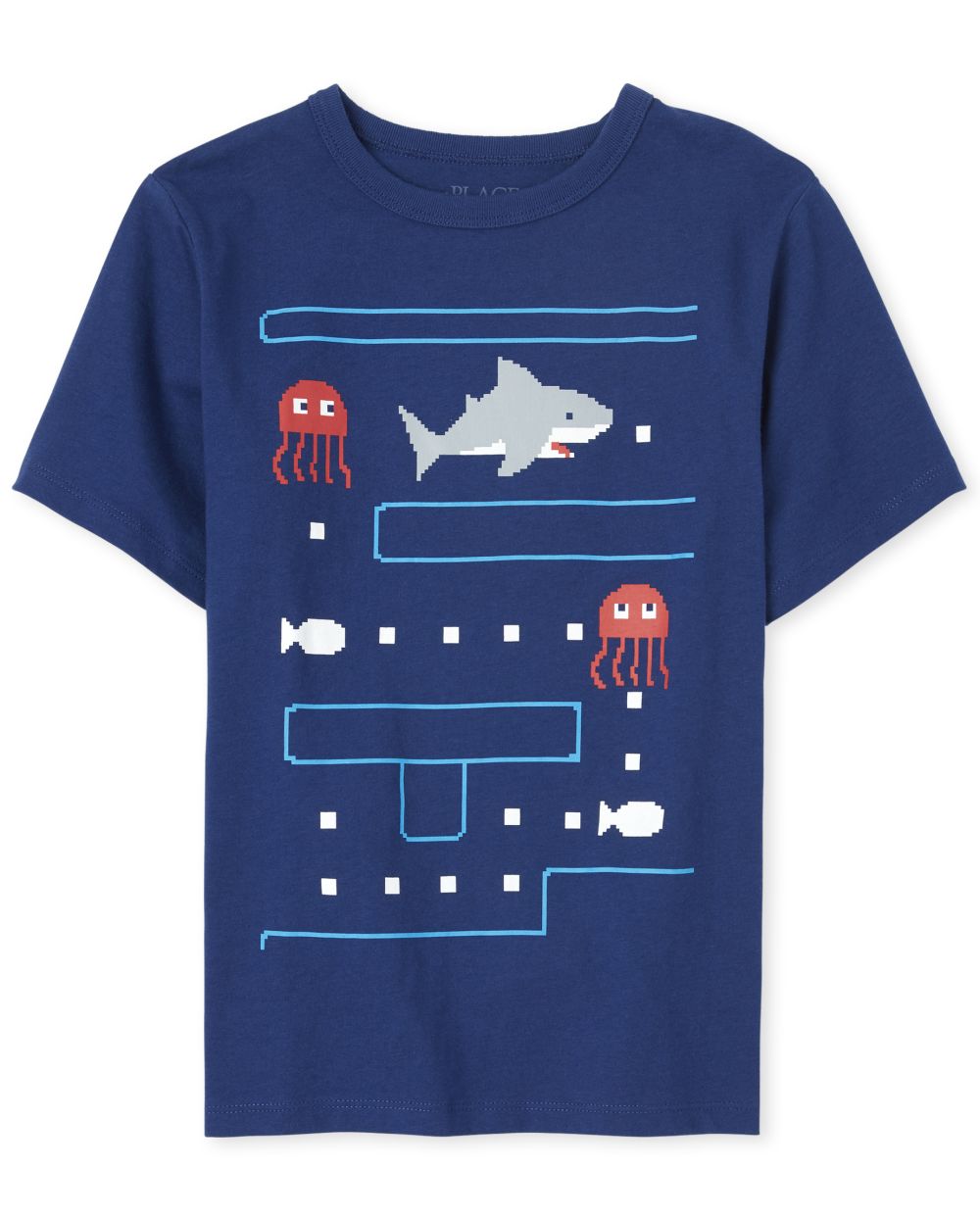 

Boys Boys Video Game Shark Graphic Tee - Blue T-Shirt - The Children's Place