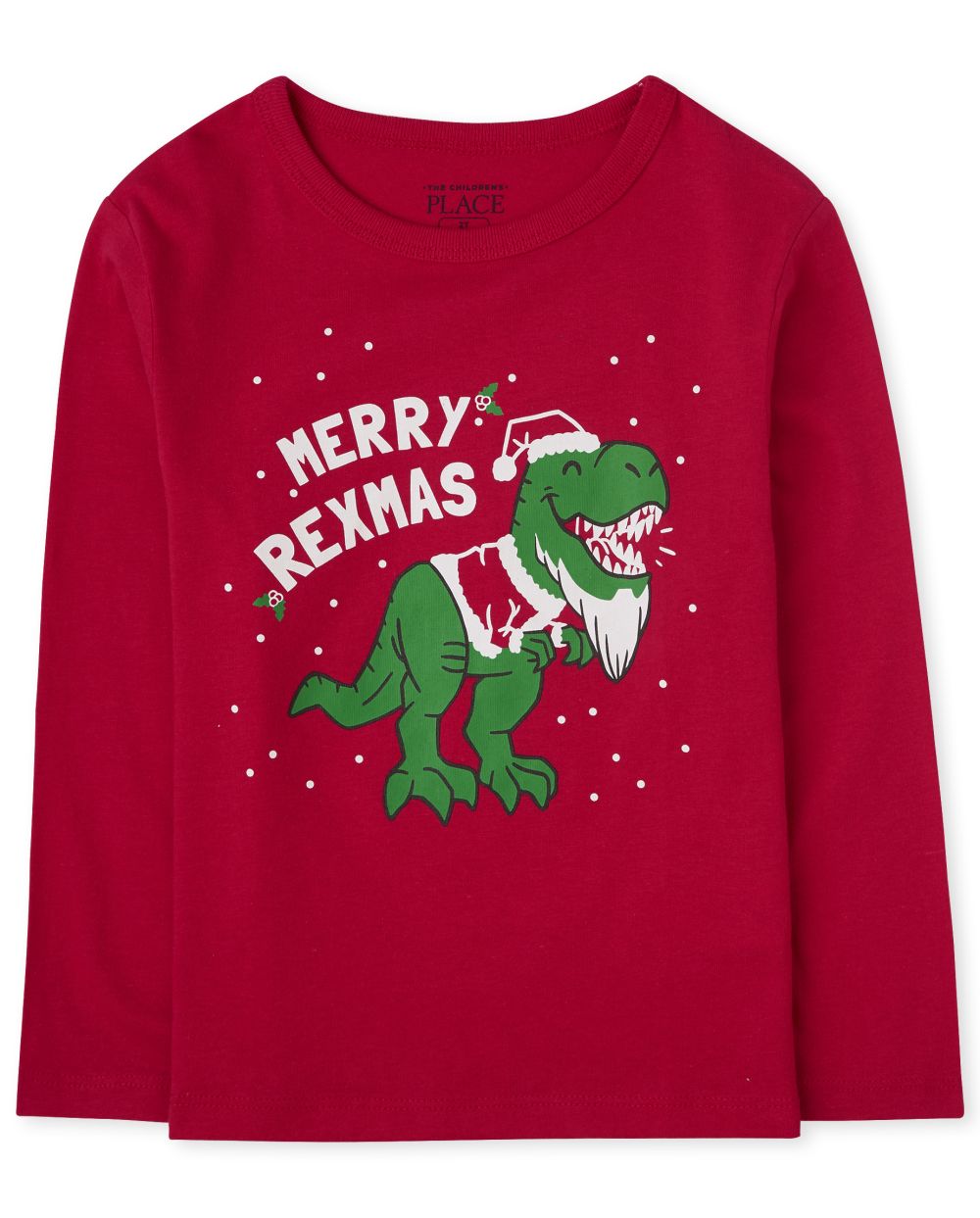 

s Baby And Toddler Boys Christmas Rexmas Graphic Tee - Red T-Shirt - The Children's Place