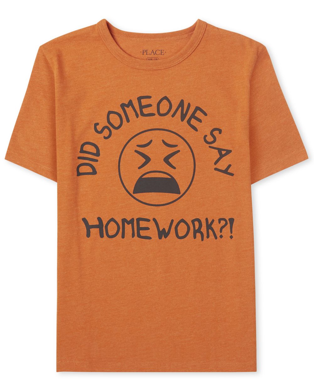 

s Boys Homework Graphic Tee - Orange T-Shirt - The Children's Place