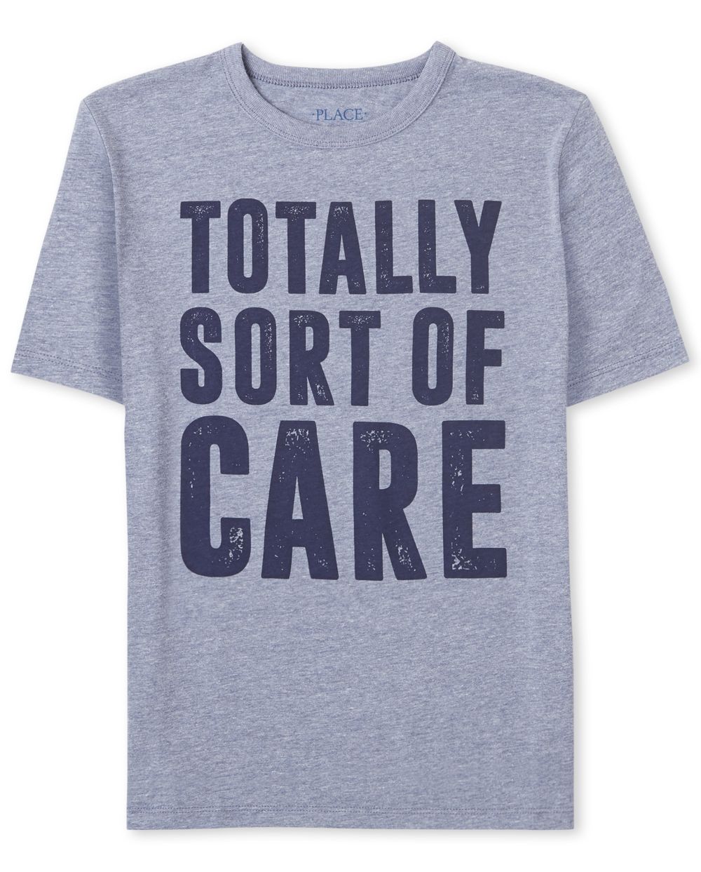 

Boys Boys Sort Of Care Graphic Tee - Blue T-Shirt - The Children's Place