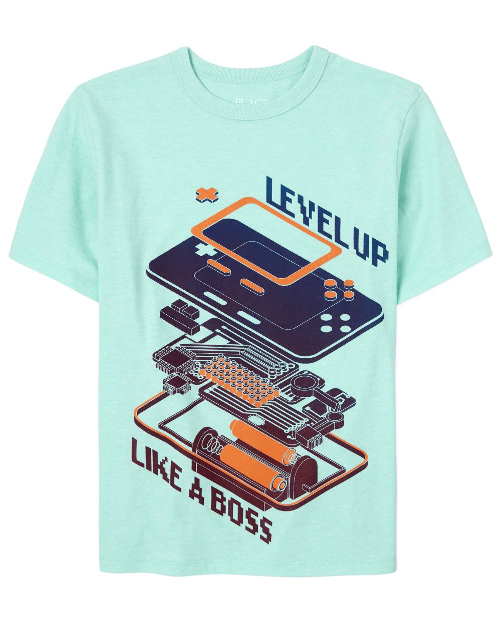 

Boys Boys Level Up Graphic Tee - Green T-Shirt - The Children's Place