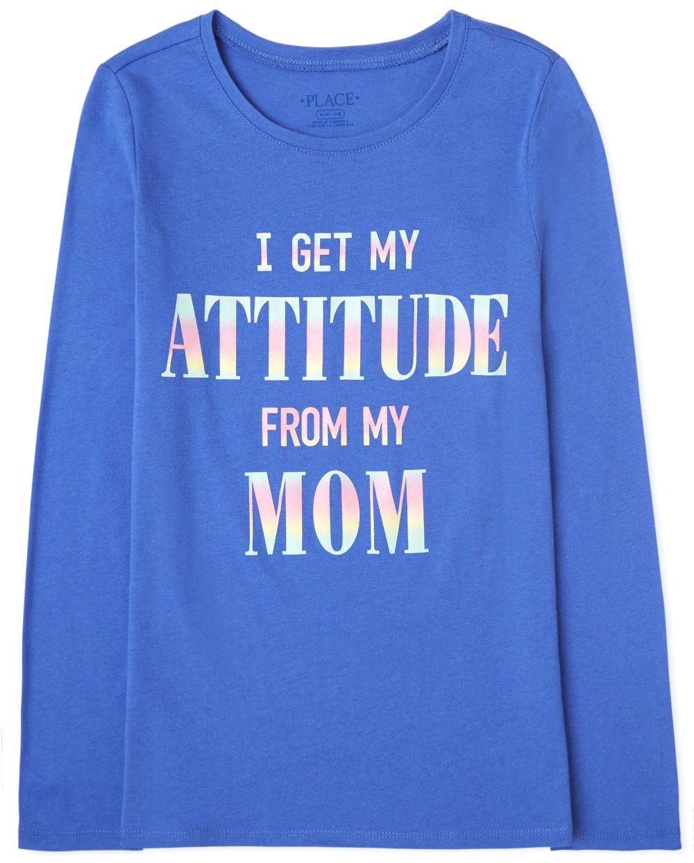 

s Mom Attitude Graphic Tee - Blue T-Shirt - The Children's Place