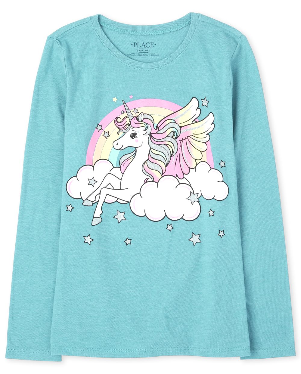 

s Rainbow Pegasus Graphic Tee - Green T-Shirt - The Children's Place