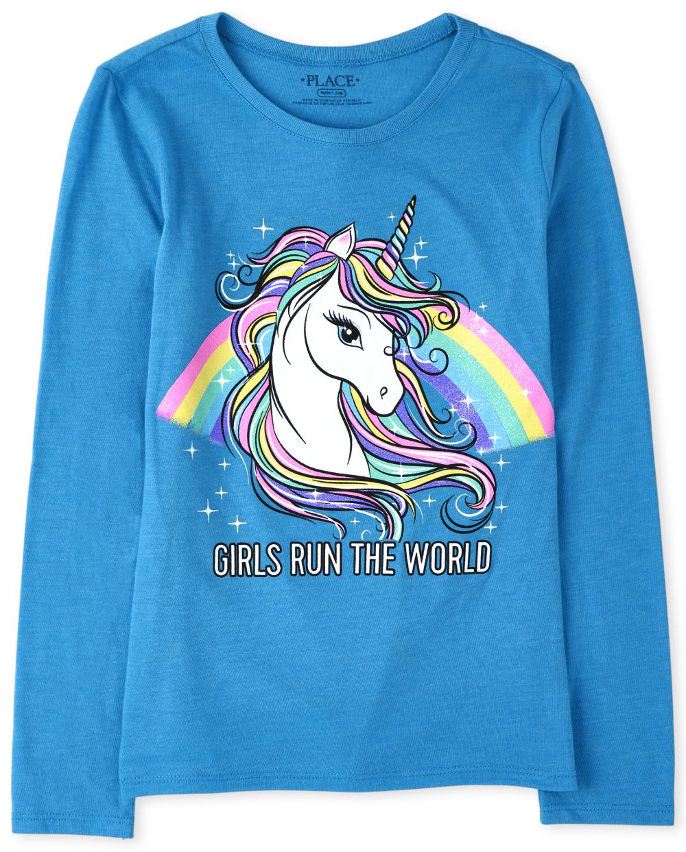 

s Glitter Unicorn Graphic Tee - Blue T-Shirt - The Children's Place