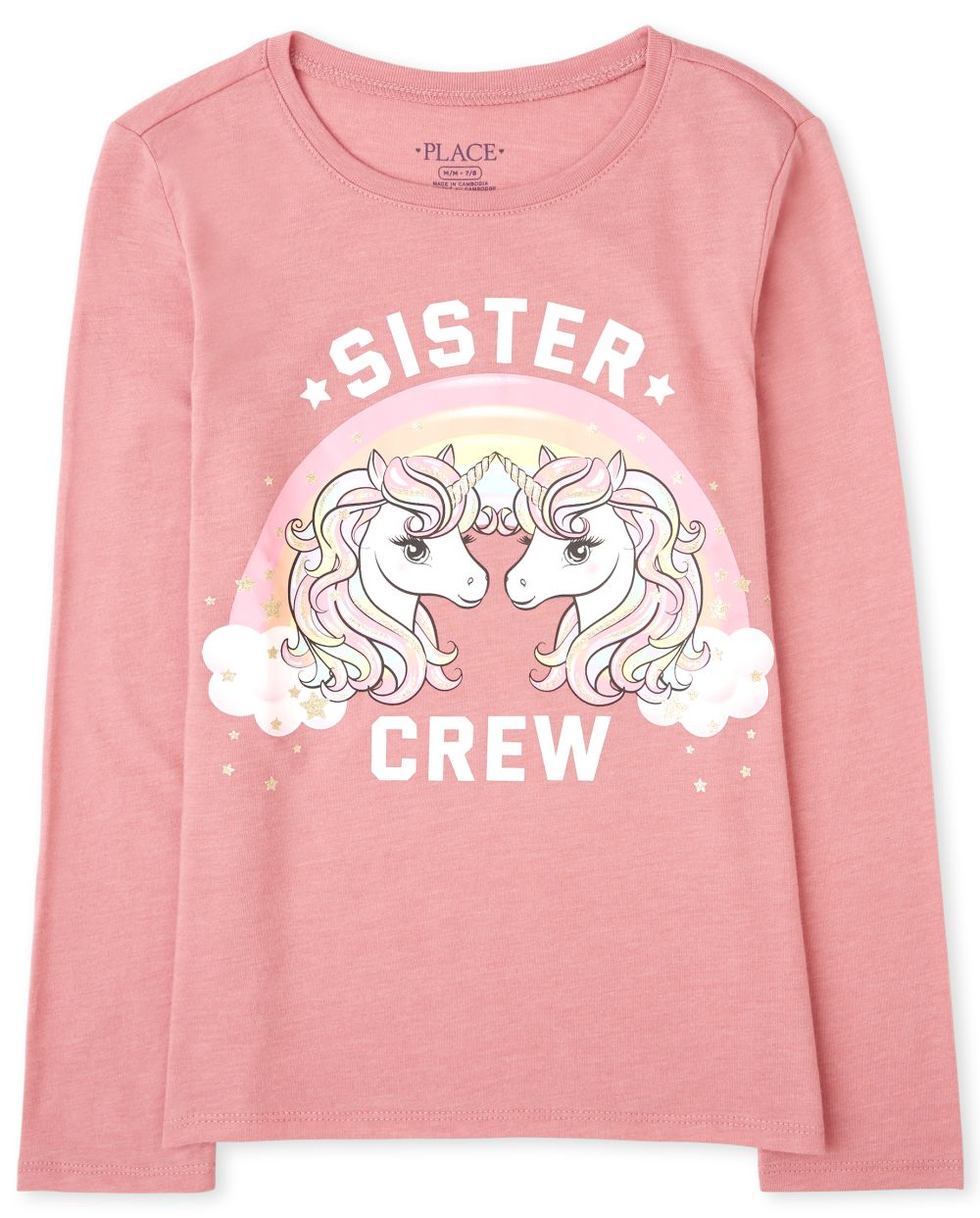 

s Sister Crew Graphic Tee - Pink T-Shirt - The Children's Place
