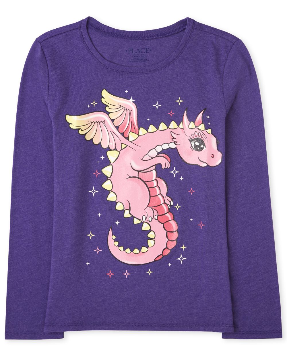 

Girls Dragon Graphic Tee - Purple T-Shirt - The Children's Place