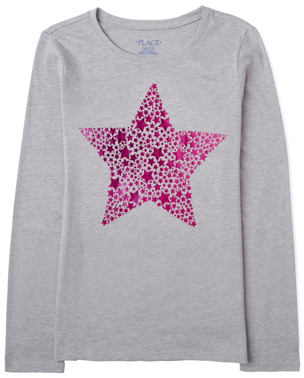 

Girls Stars Graphic Tee - Gray T-Shirt - The Children's Place