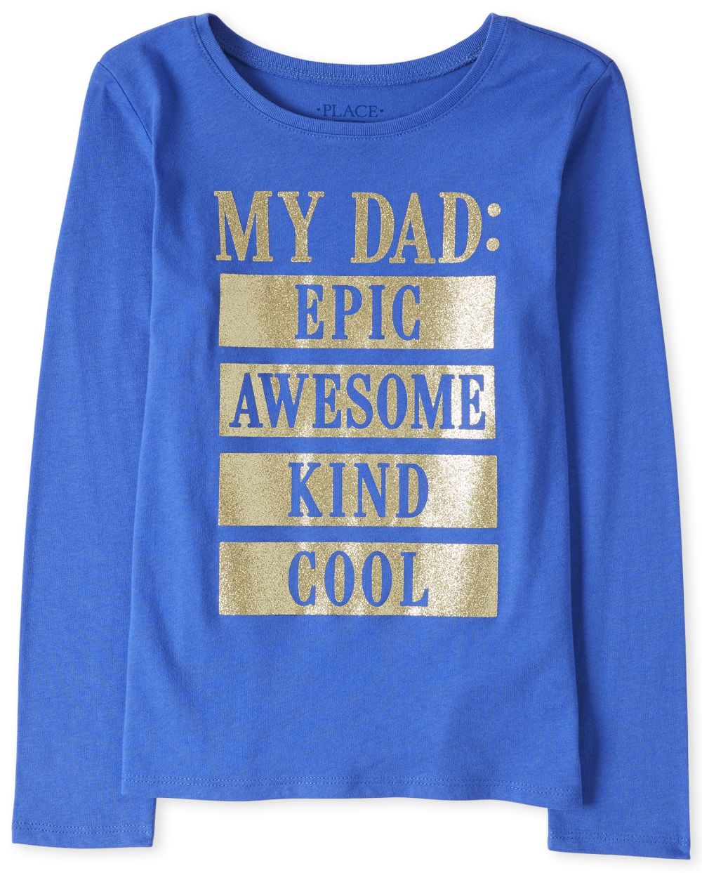 

s Glitter My Dad Graphic Tee - Blue T-Shirt - The Children's Place