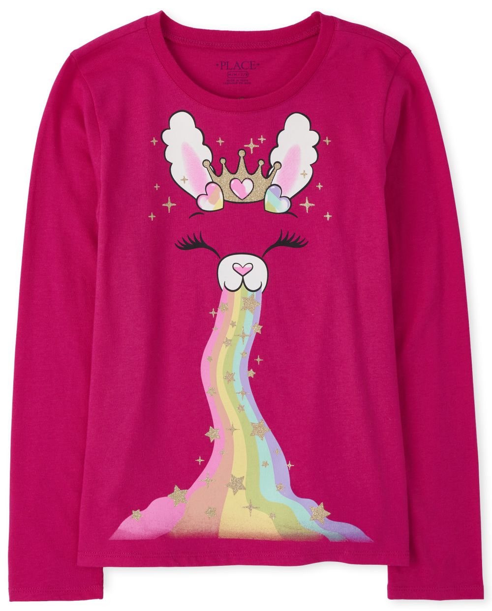 

s Rainbow Bunny Graphic Tee - Pink T-Shirt - The Children's Place