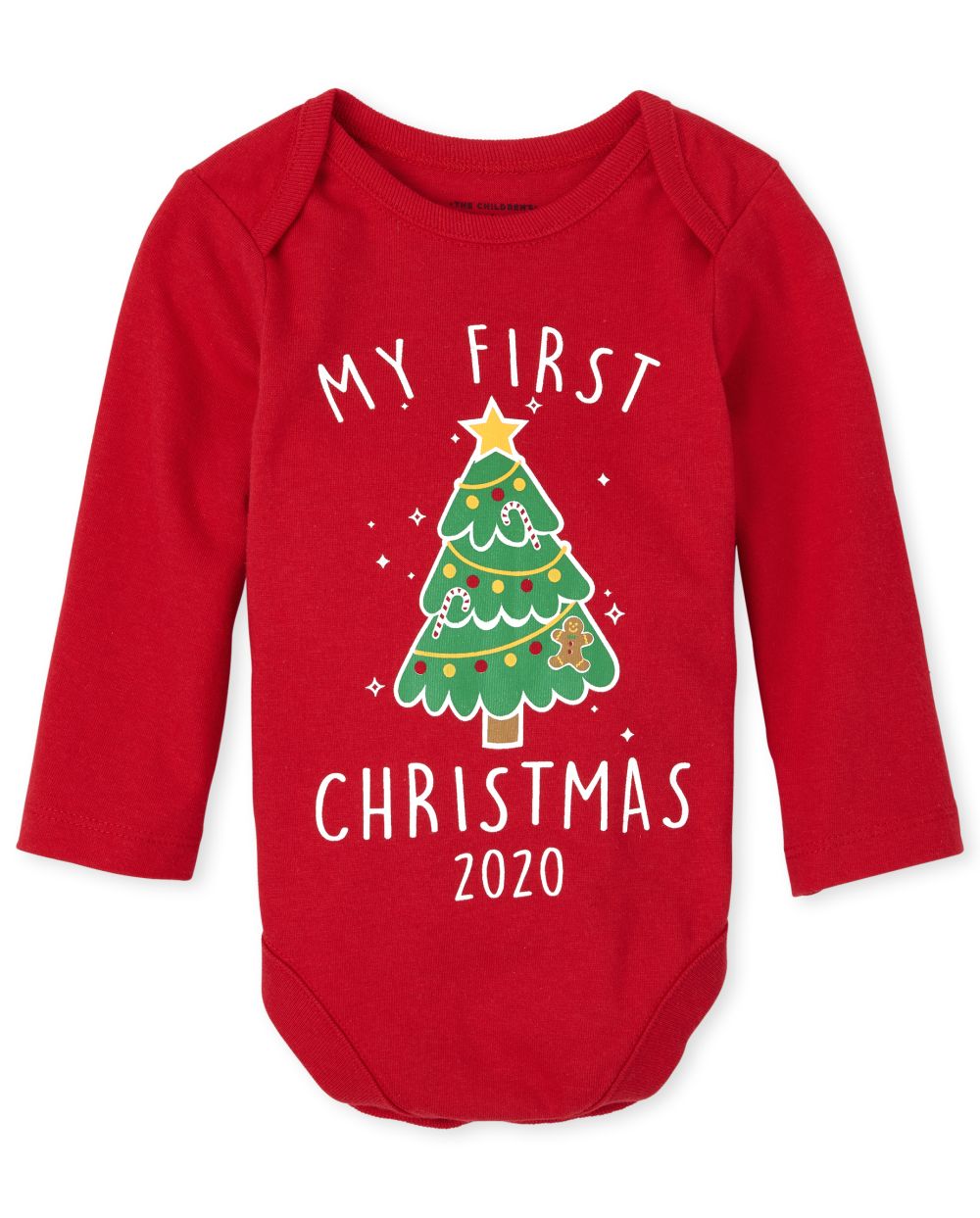Newborn Unisex Baby Christmas 2020 Graphic Bodysuit - Red - The Children's Place