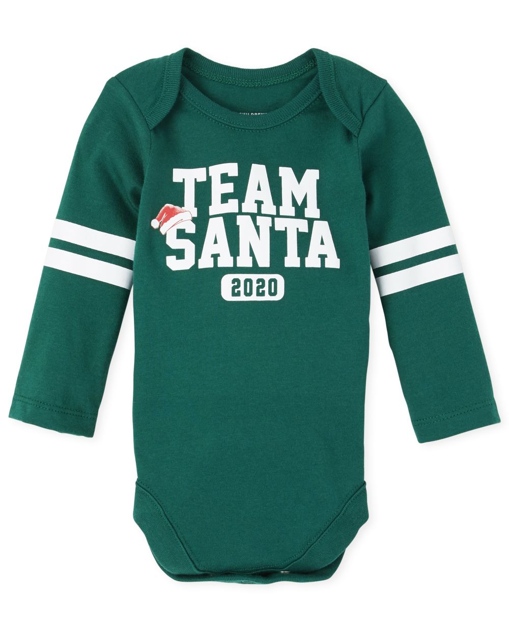 

Newborn Unisex Baby Matching Family Christmas Team Santa Graphic Bodysuit - Green - The Children's Place