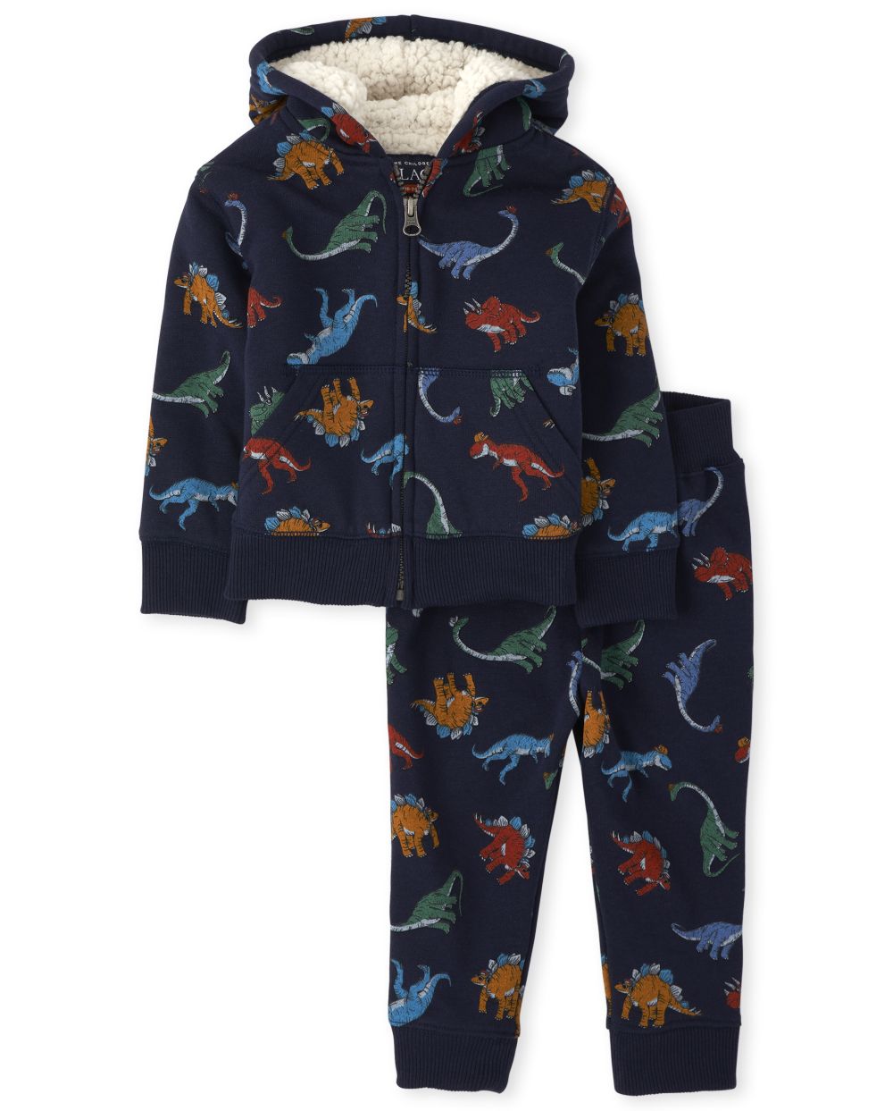 

s Baby And Toddler Boys Dino Sherpa Outfit Set - Blue - The Children's Place