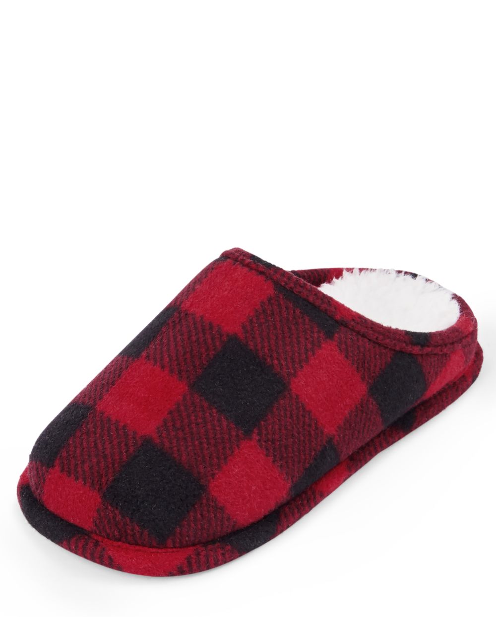 

s Unisex Kids Matching Family Buffalo Plaid Slippers - Red - The Children's Place