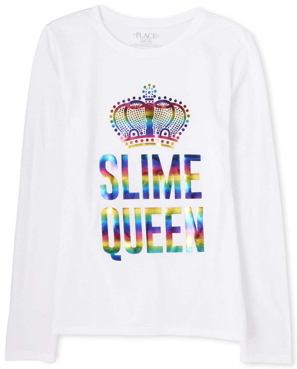 

s Rainbow Slime Queen Graphic Tee - White T-Shirt - The Children's Place