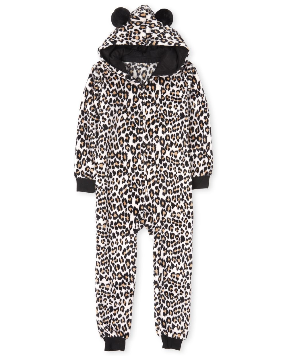 

s Mommy And Me Leopard Fleece Matching One Piece Pajamas - Brown - The Children's Place
