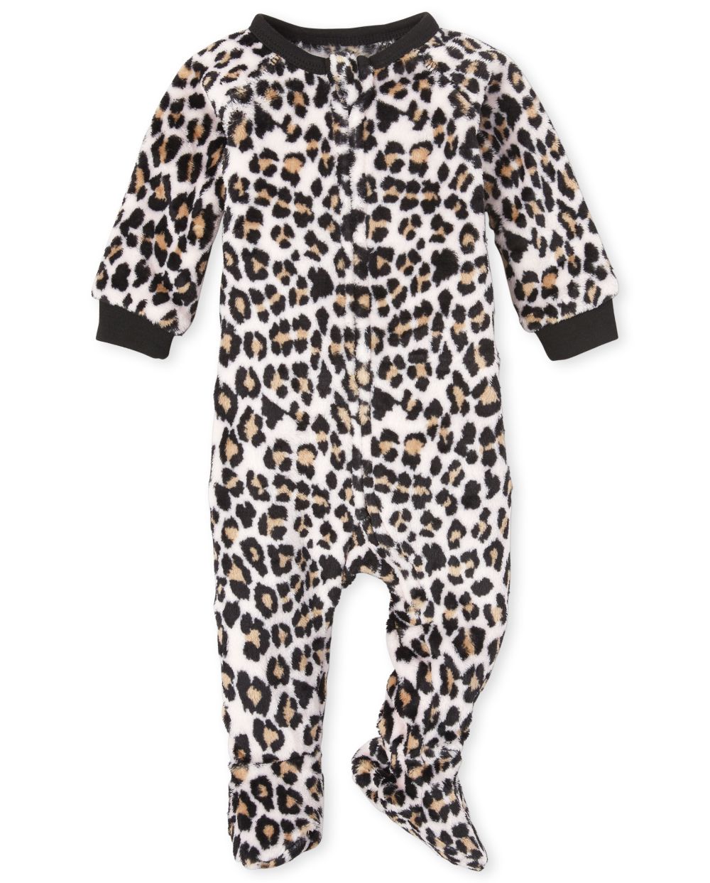 

s Baby And Toddler Mommy And Me Leopard Fleece Matching One Piece Pajamas - Brown - The Children's Place