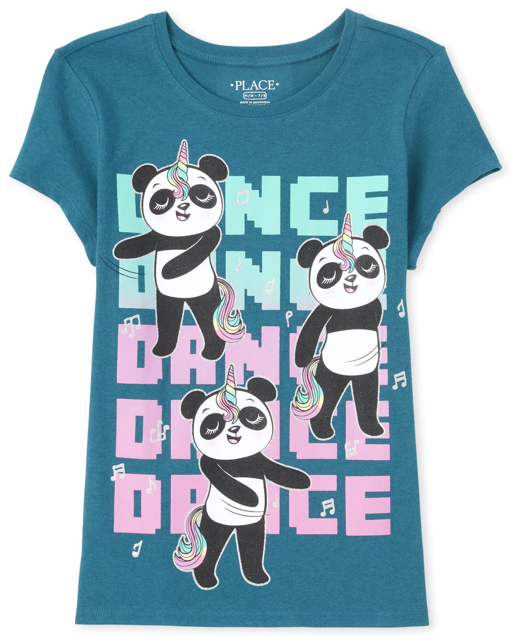 

s Dancing Pandas Graphic Tee - Green T-Shirt - The Children's Place