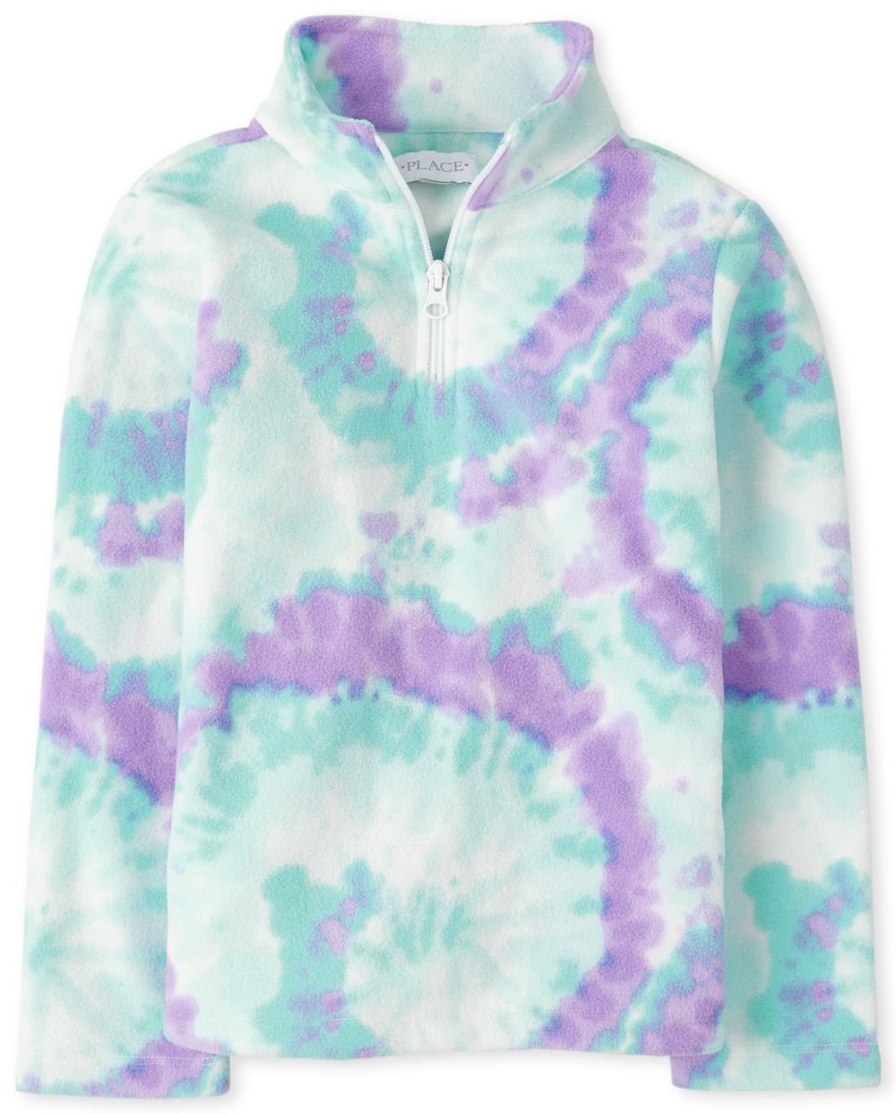 

Girls Print Glacier Fleece Half Zip Pullover - Green - The Children's Place