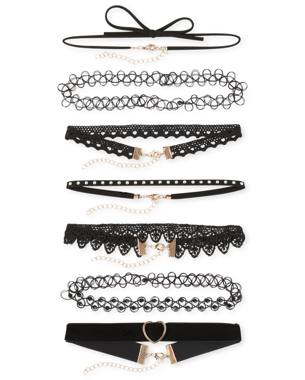 

Girls Lace Choker Necklace 7-Pack - Multi - The Children's Place