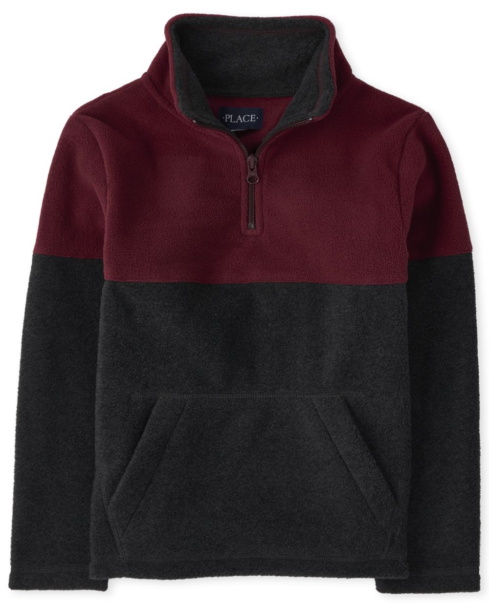 

Boys Boys Colorblock Glacier Fleece Half Zip Pullover - Red - The Children's Place