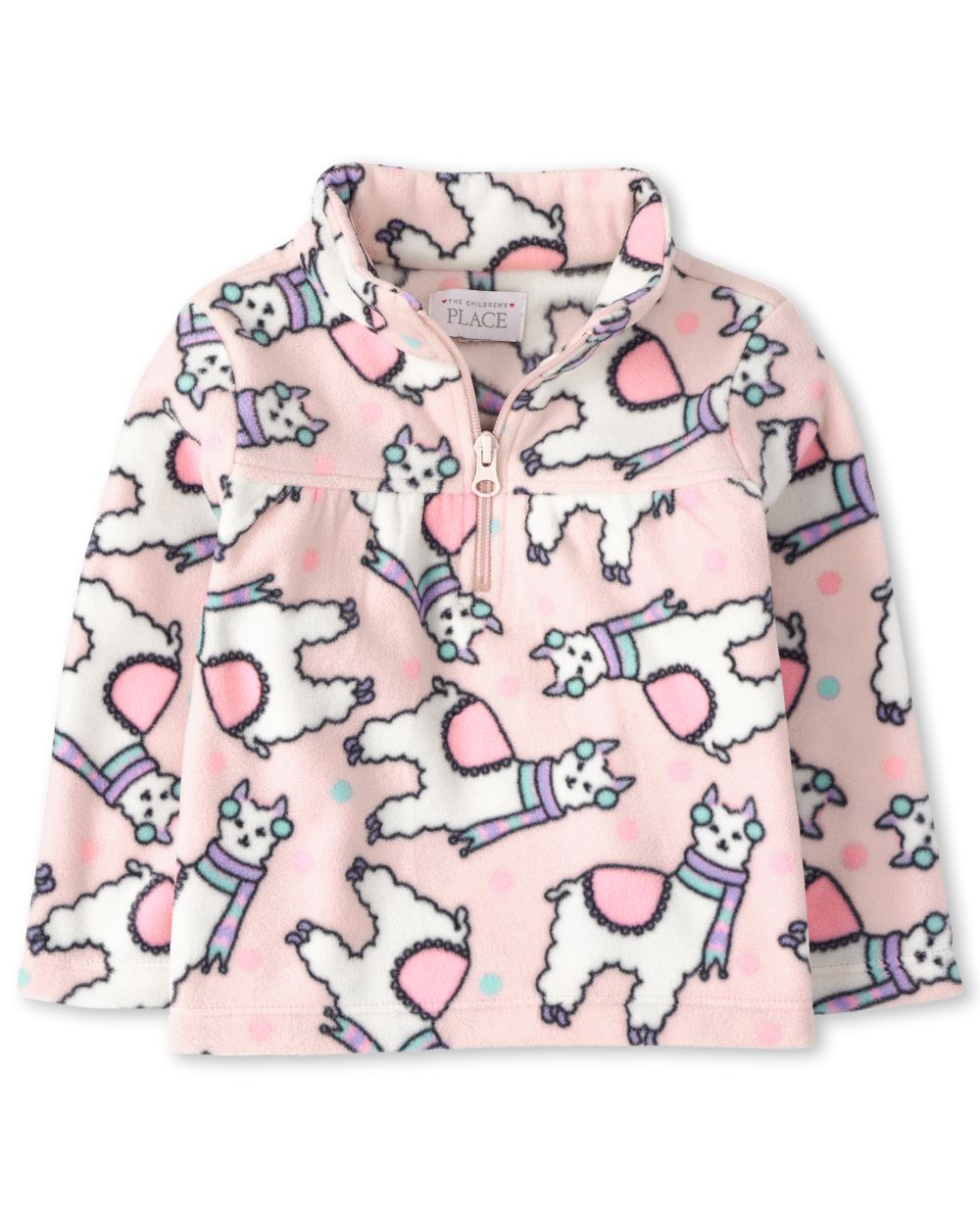 

s Toddler Print Glacier Fleece Half Zip Pullover - Pink - The Children's Place