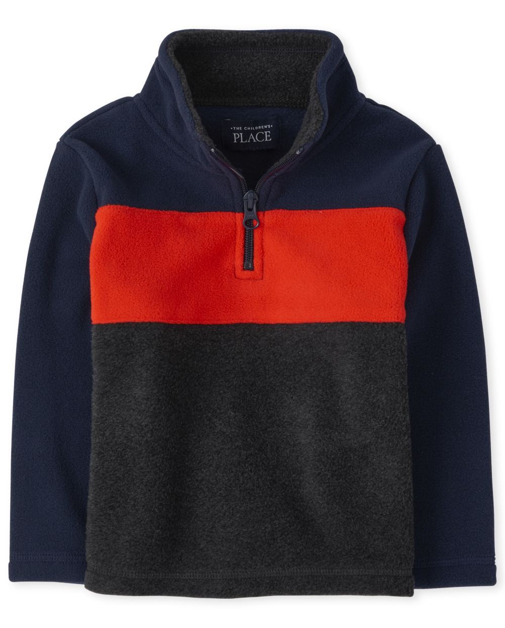 

s Toddler Boys Colorblock Glacier Fleece Half Zip Pullover - Orange - The Children's Place