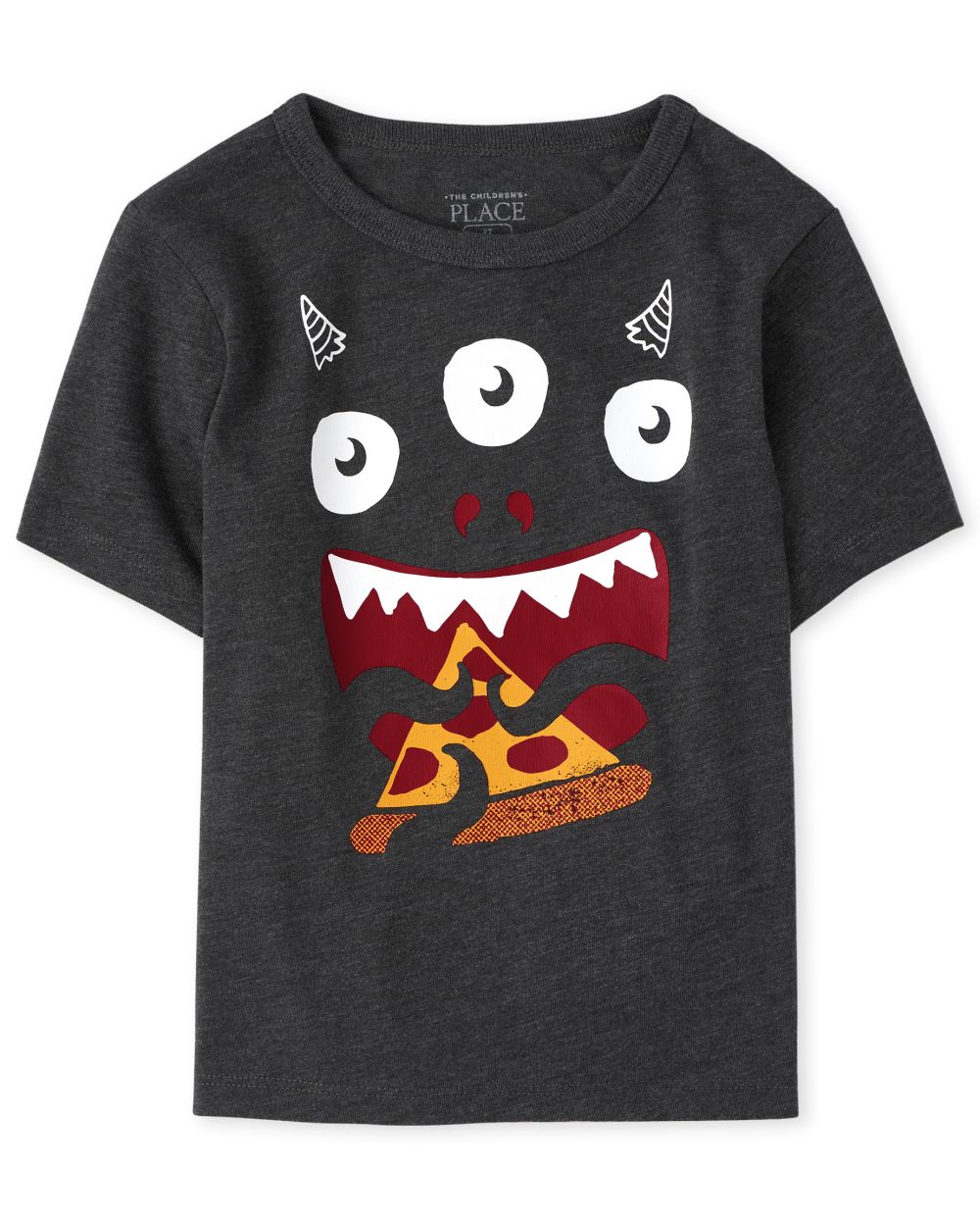 

s Baby And Toddler Boys Pizza Monster Graphic Tee - Gray T-Shirt - The Children's Place