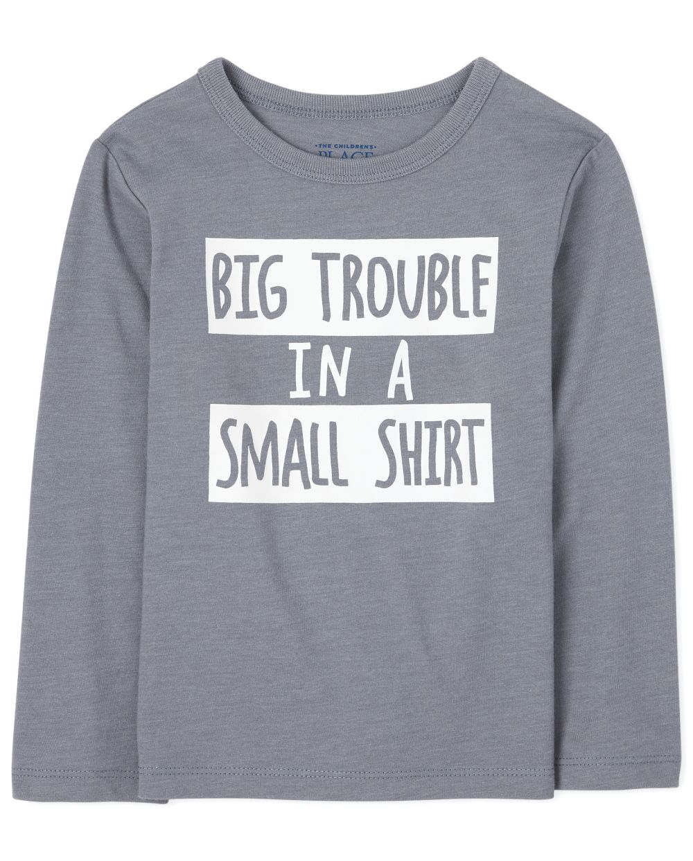 

s Baby And Toddler Boys Big Trouble Graphic Tee - Gray T-Shirt - The Children's Place