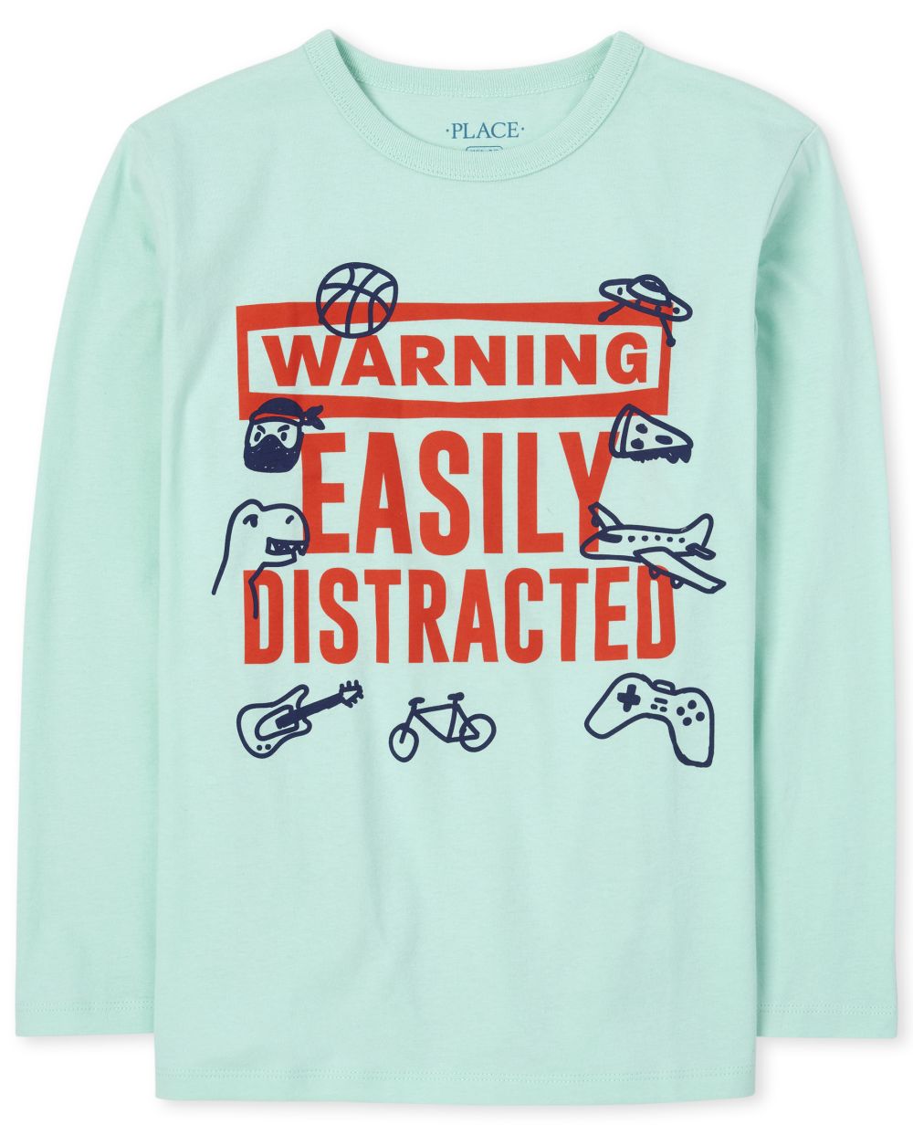 

s Boys Easily Distracted Graphic Tee - Green T-Shirt - The Children's Place