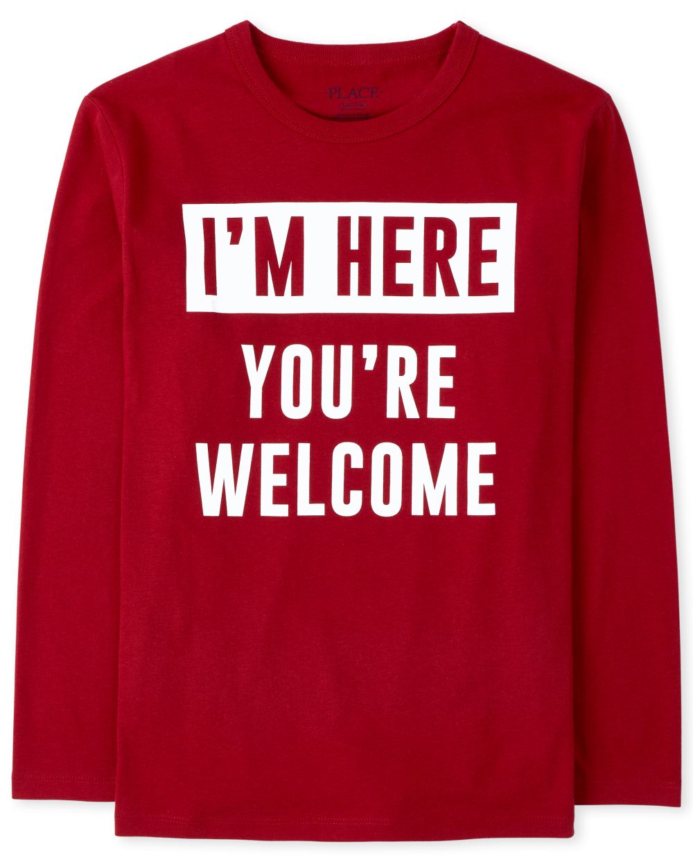 

s Boys You're Welcome Graphic Tee - Red T-Shirt - The Children's Place