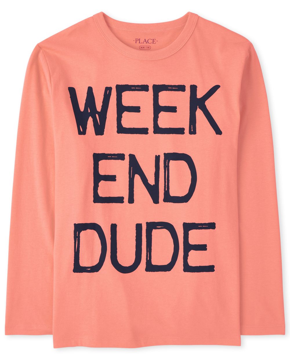 

s Boys Weekend Dude Graphic Tee - Orange T-Shirt - The Children's Place